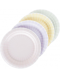 Pratos Padrão Cores Pastel